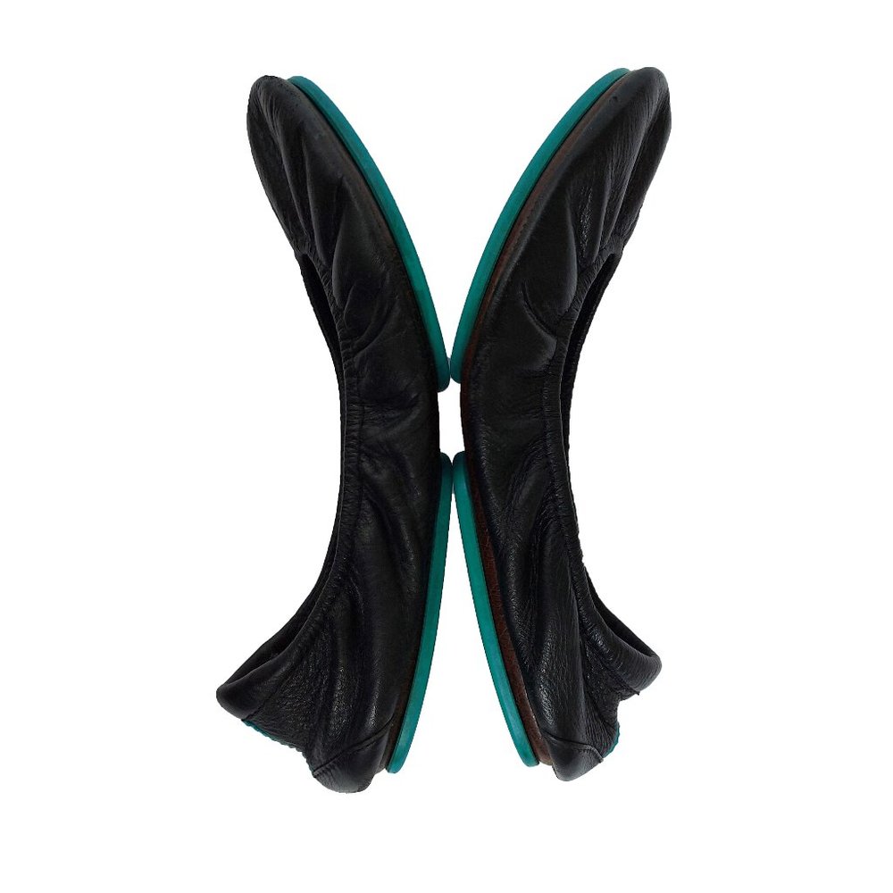 Tieks Ballet Flats by Gavrieli in Matte Black & Teal - Size 6 - Picture 5 of 11